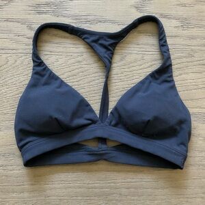Athleta Navy Blue Triangle Racerback Sports Bra